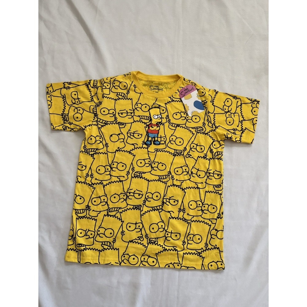 NEW The Simpsons Bart Simpson Graphic T Shirt Boys XLarge 16 Yellow Bart TSHIRT